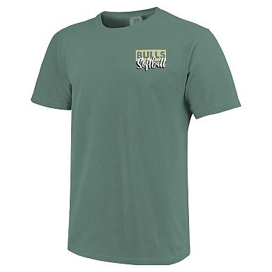 Unisex Green South Florida Bulls Gritty Softball Bats Comfort Colors T-Shirt