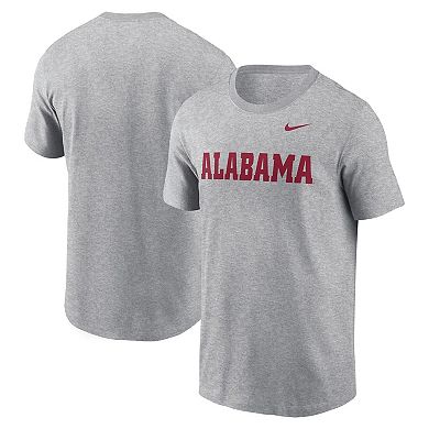 Men's Nike Heather Gray Alabama Crimson Tide Primetime Evergreen Wordmark T-Shirt