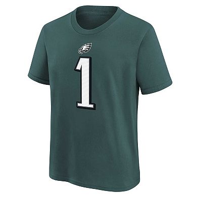 Youth Nike Jalen Hurts Midnight Green Philadelphia Eagles Player Name & Number T-Shirt