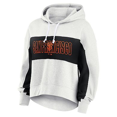 Women's Fanatics Oatmeal San Francisco Giants Up For It Fleece Pullover Hoodie