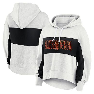 Women's Fanatics Oatmeal San Francisco Giants Up For It Fleece Pullover Hoodie