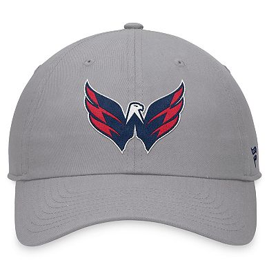 Men's Fanatics Gray Washington Capitals Extra Time Adjustable Hat