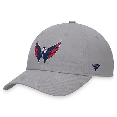 Men's Fanatics Gray Washington Capitals Extra Time Adjustable Hat