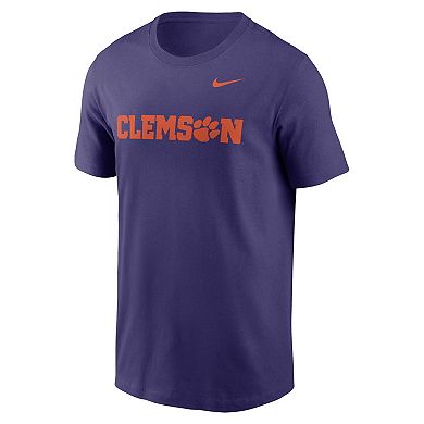 Men's Nike Purple Clemson Tigers Primetime Evergreen Wordmark T-Shirt