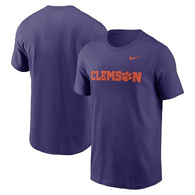 Men's Nike Purple Clemson Tigers Primetime Evergreen Wordmark T-Shirt