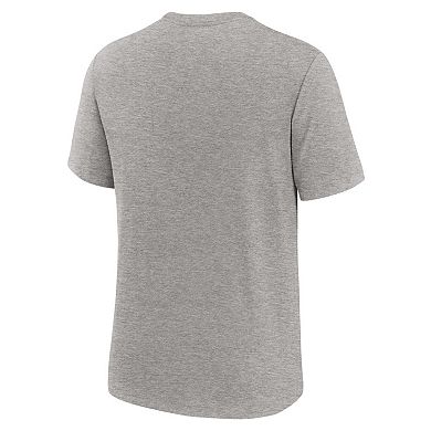 Men's Nike Heather Gray Michigan State Spartans Blitz Evergreen Legacy Primary Tri-Blend T-Shirt