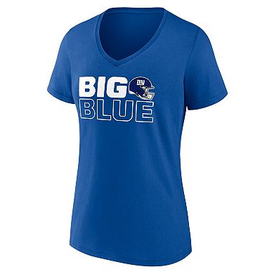 Women's Fanatics Royal New York Giants Hometown Defensive Stand V-Neck T-Shirt