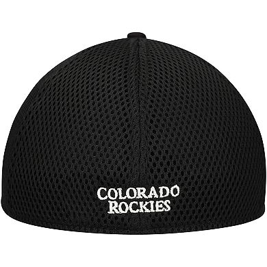 Men's New Era Colorado Rockies Evergreen Black & White Neo 39THIRTY Flex Hat