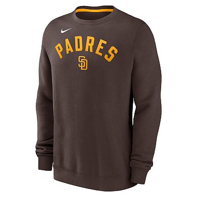 Men's Nike Brown San Diego Padres Classic Fleece Performance Pullover Sweatshirt