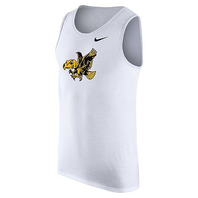 Men's Nike White Iowa Hawkeyes Vintage Logo Performance Tank Top