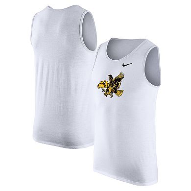 Men's Nike White Iowa Hawkeyes Vintage Logo Performance Tank Top