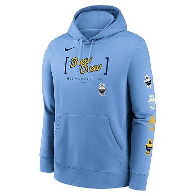 Men's Nike Powder Blue Milwaukee Brewers City Connect Club Pullover Hoodie