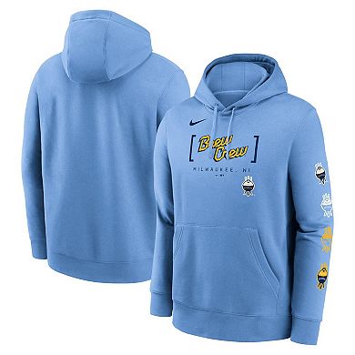 Men's Nike Powder Blue Milwaukee Brewers City Connect Club Pullover Hoodie