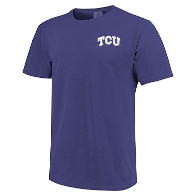 Men's Purple TCU Horned Frogs Baseball Comfort Colors T-Shirt