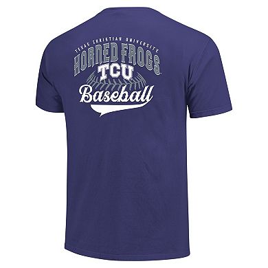 Men's Purple TCU Horned Frogs Baseball Comfort Colors T-Shirt