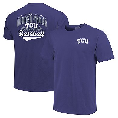 Men's Purple TCU Horned Frogs Baseball Comfort Colors T-Shirt