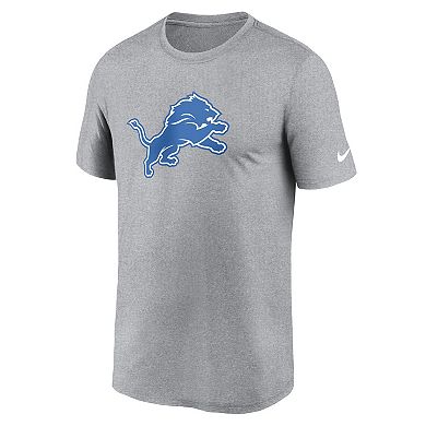 Men's Nike  Heather Gray Detroit Lions Legend Logo Performance T-Shirt