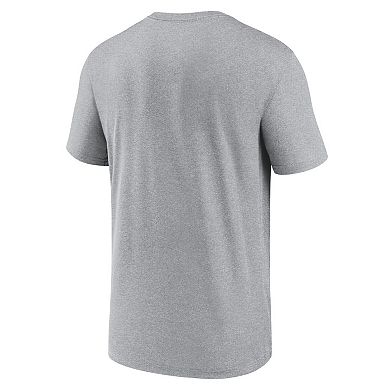 Men's Nike  Heather Gray Detroit Lions Legend Logo Performance T-Shirt