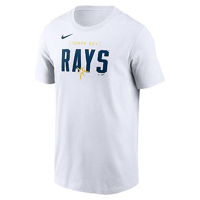 Men's Nike White Tampa Bay Rays Home Team Bracket Stack T-Shirt