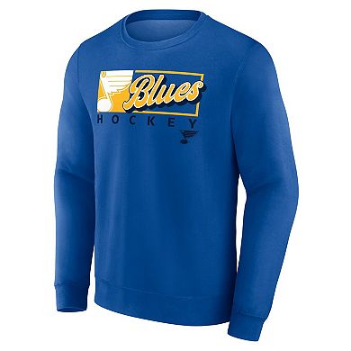 Men's Fanatics Blue St. Louis Blues Focus Fleece Pullover Sweatshirt