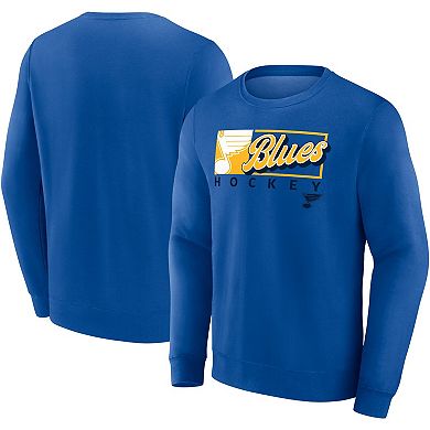 Men's Fanatics Blue St. Louis Blues Focus Fleece Pullover Sweatshirt