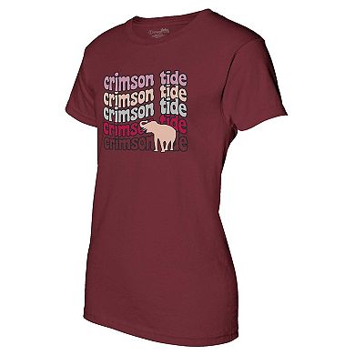 Women's Crimson Alabama Crimson Tide Repeat Slogan Boyfriend T-Shirt