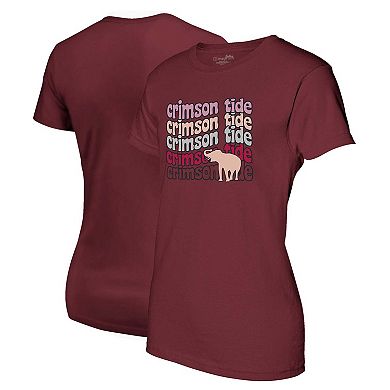 Women's Crimson Alabama Crimson Tide Repeat Slogan Boyfriend T-Shirt