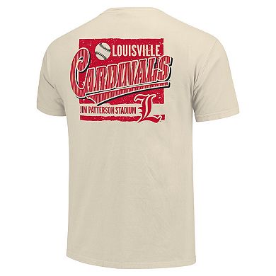 Men's Natural Louisville Cardinals Baseball Around The Horn Comfort Colors T-Shirt