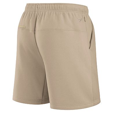 Unisex Fanatics Khaki Atlanta Braves Elements Super Soft Fleece Shorts