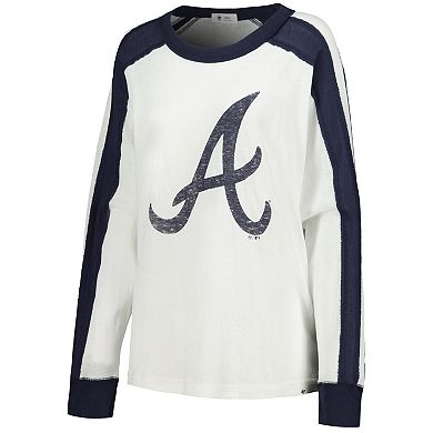 Women's '47 White Atlanta Braves Premier Caribou Long Sleeve T-Shirt