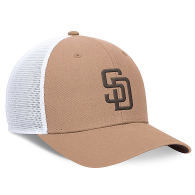 Men's Nike San Diego Padres Khaki Rise Trucker Adjustable Hat