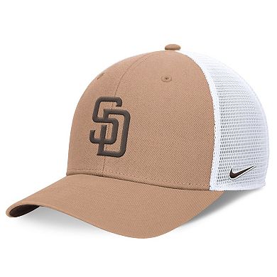 Men's Nike San Diego Padres Khaki Rise Trucker Adjustable Hat