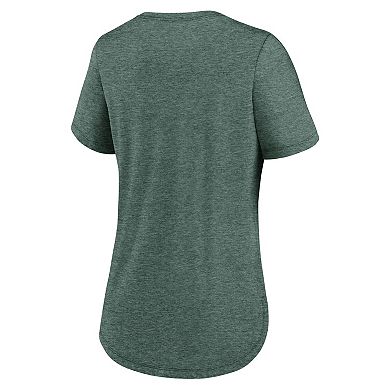 Women's Nike Heather Green Michigan State Spartans Blitz T-Shirt