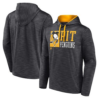 Men's Fanatics Charcoal Pittsburgh Penguins Never Quit Pullover Hoodie