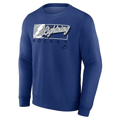 Men's Fanatics Blue Tampa Bay Lightning Focus Fleece Pullover Sweatshirt