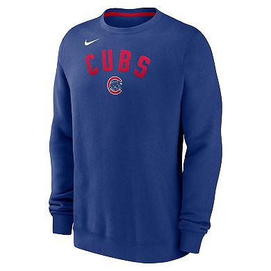 Men's Nike Royal Chicago Cubs Classic Fleece Performance Pullover Sweatshirt