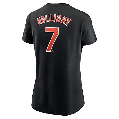 Women's Nike Jackson Holliday Black Baltimore Orioles Fuse Name & Number T-Shirt