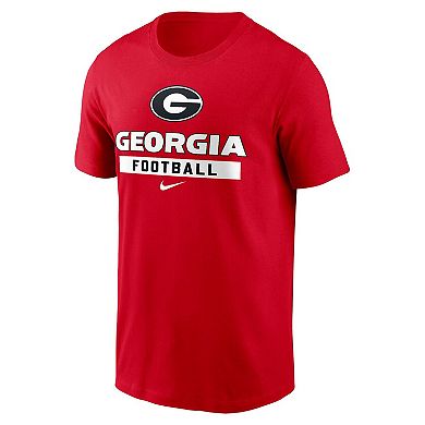 Men's Nike Red Georgia Bulldogs Football T-Shirt