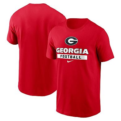 Men's Nike Red Georgia Bulldogs Football T-Shirt