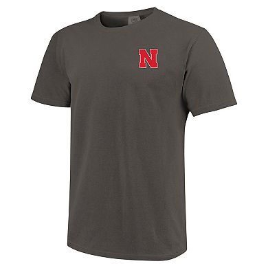 Men's Graphite Nebraska Huskers Baseball Comfort Colors T-Shirt