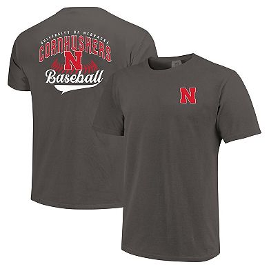 Men's Graphite Nebraska Huskers Baseball Comfort Colors T-Shirt