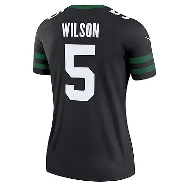 Women's Nike Garrett Wilson Legacy Black New York Jets Alternate Legend Jersey