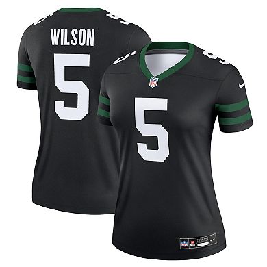 Women's Nike Garrett Wilson Legacy Black New York Jets Alternate Legend Jersey