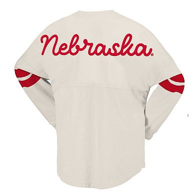 Women's Spirit Jersey Cream Nebraska Huskers Oversized T-Shirt