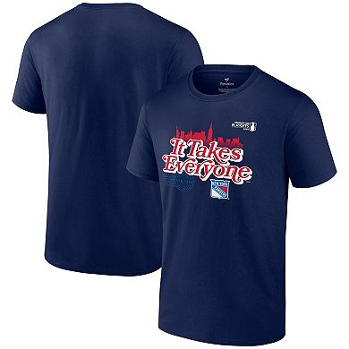 Men's Fanatics Branded  Navy New York Rangers 2024 Stanley Cup Playoffs Slogan T-Shirt