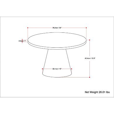 Simpli Home Winnie Round Coffee Table