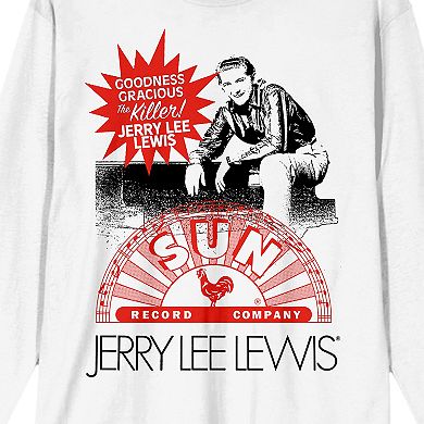 Men's Sun Records Goodness Gracious The Killer Jerry Lee Lewis Long Sleeve Tee