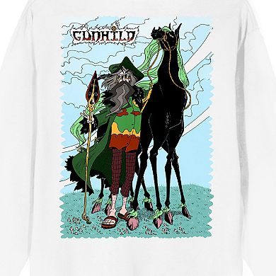 Men's Gunhild Old Man Riding Black Horse Graphic Sweatshirt