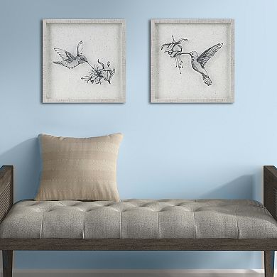 Urban Habitat Humming Birds 2-Piece Framed Graphics Wall Art Set