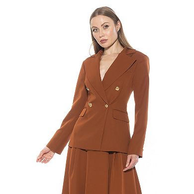 Women's ALEXIA ADMOR Farrah Twill Classic Double Breasted Jacket